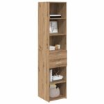 vidaXL Highboard Remeselný dub 40 x 42,5 x 185 cm Kompozitné drevo – Obrázok 3