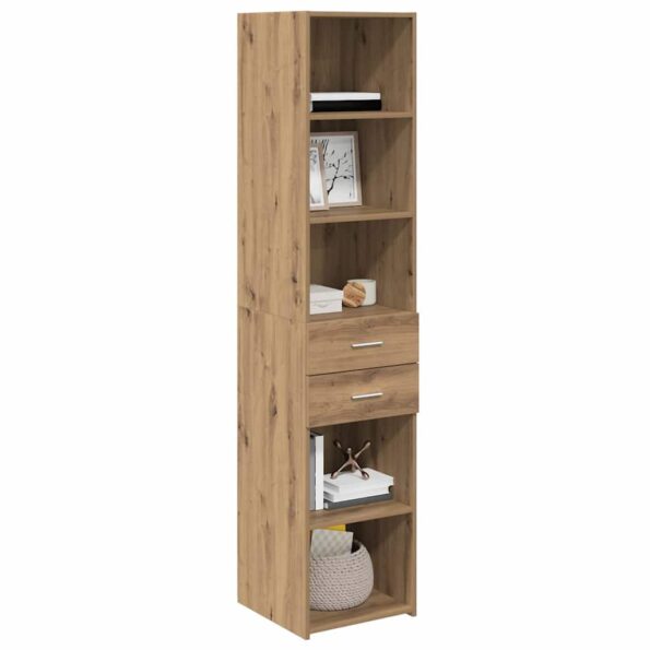 vidaXL Highboard Remeselný dub 40 x 42,5 x 185 cm Kompozitné drevo – Obrázok 3