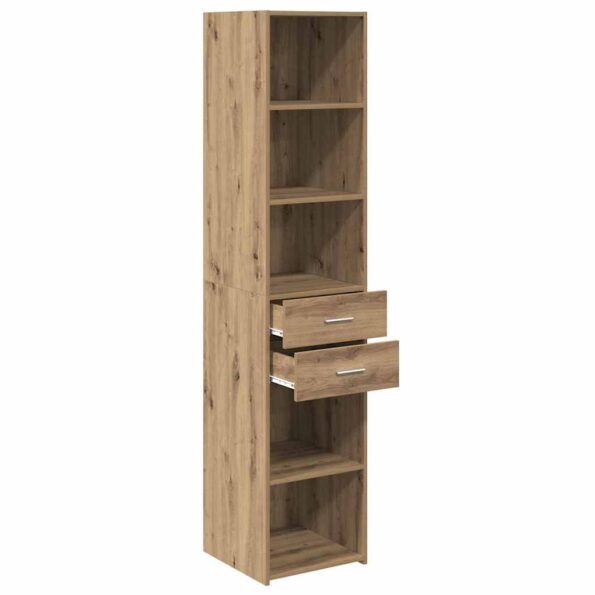 vidaXL Highboard Remeselný dub 40 x 42,5 x 185 cm Kompozitné drevo – Obrázok 5