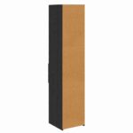vidaXL Highboard Čierny dub 40 x 42,5 x 185 cm Kompozitné drevo – Obrázok 8