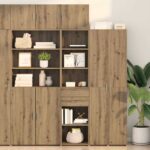 vidaXL Highboard Remeselný dub 45 x 42,5 x 185 cm Kompozitné drevo