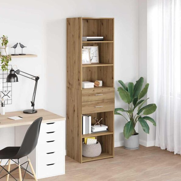 vidaXL Highboard Remeselný dub 45 x 42,5 x 185 cm Kompozitné drevo – Obrázok 4