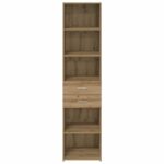 vidaXL Highboard Remeselný dub 45 x 42,5 x 185 cm Kompozitné drevo – Obrázok 6
