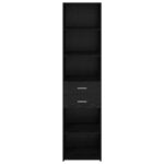 vidaXL Highboard Čierny dub 45 x 42,5 x 185 cm Kompozitné drevo – Obrázok 6