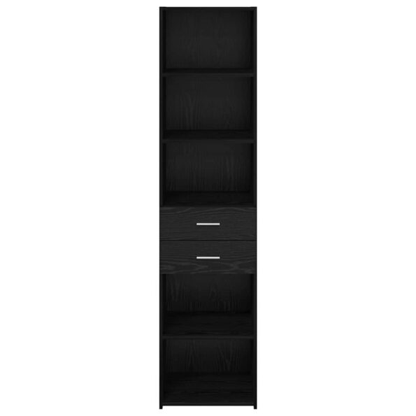 vidaXL Highboard Čierny dub 45 x 42,5 x 185 cm Kompozitné drevo – Obrázok 6