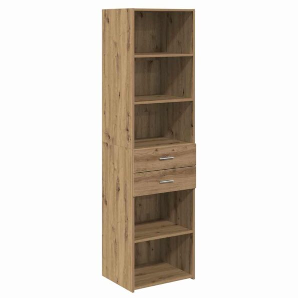vidaXL Highboard Remeselný dub 50 x 42,5 x 185 cm Kompozitné drevo – Obrázok 2
