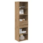 vidaXL Highboard Remeselný dub 50 x 42,5 x 185 cm Kompozitné drevo – Obrázok 3