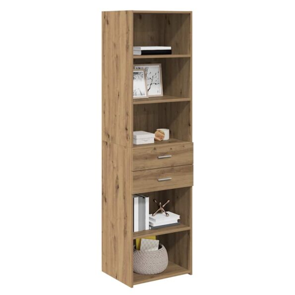 vidaXL Highboard Remeselný dub 50 x 42,5 x 185 cm Kompozitné drevo – Obrázok 3