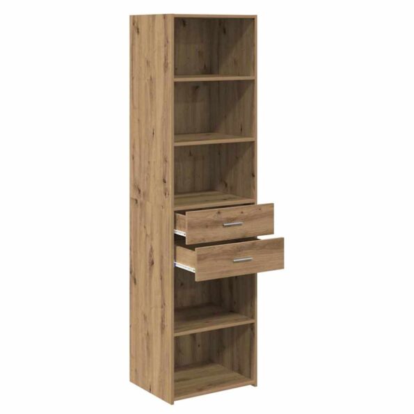 vidaXL Highboard Remeselný dub 50 x 42,5 x 185 cm Kompozitné drevo – Obrázok 5