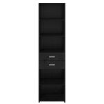 vidaXL Highboard Čierny dub 50 x 42,5 x 185 cm Kompozitné drevo – Obrázok 6
