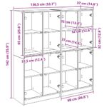 vidaXL Highboard 2 pcs Remeselný dub 136 x 37 x 142 cm – Obrázok 12