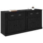 vidaXL Komody 2 pcs Čierny dub 70 x 35,5 x 67,5 cm Kompozitné drevo – Obrázok 3