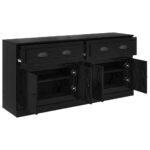 vidaXL Komody 2 pcs Čierny dub 70 x 35,5 x 67,5 cm Kompozitné drevo – Obrázok 6