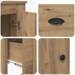 vidaXL Highboard so zásuvkou 3 pcs Remeselný dub Kompozitné drevo – Obrázok 13