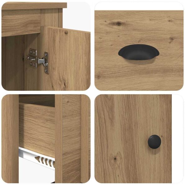 vidaXL Highboard so zásuvkou 3 pcs Remeselný dub Kompozitné drevo – Obrázok 13
