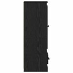 vidaXL Highboard so zásuvkou 3 pcs Čierny dub Kompozitné drevo – Obrázok 10