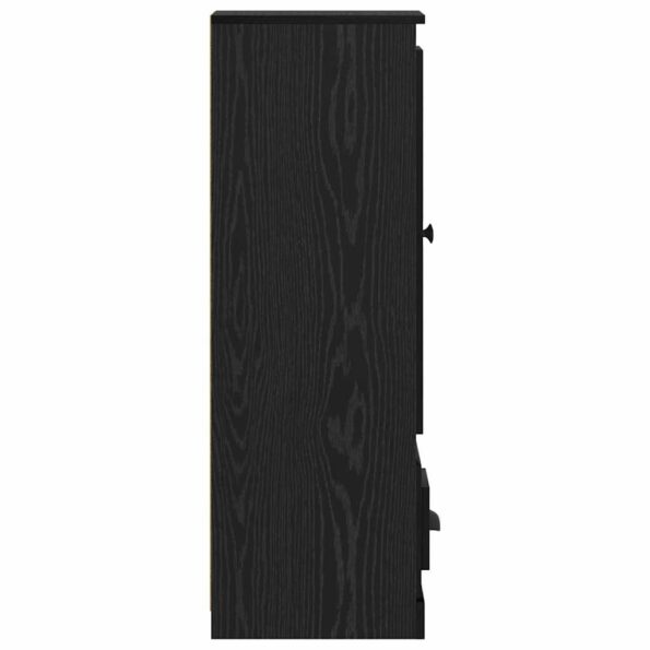 vidaXL Highboard so zásuvkou 3 pcs Čierny dub Kompozitné drevo – Obrázok 10