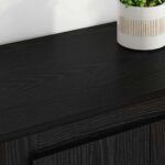 vidaXL Highboard so zásuvkou 3 pcs Čierny dub Kompozitné drevo – Obrázok 4