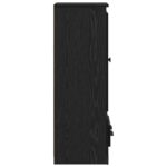 vidaXL Highboard so zásuvkou 3 pcs Čierny dub Kompozitné drevo – Obrázok 9