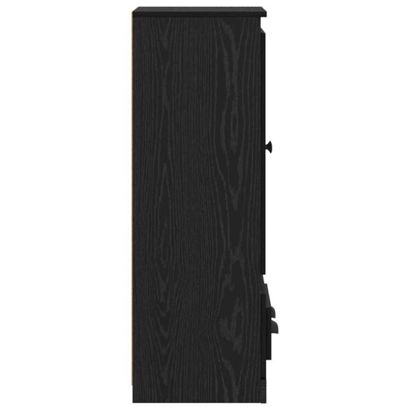 vidaXL Highboard so zásuvkou 3 pcs Čierny dub Kompozitné drevo – Obrázok 9