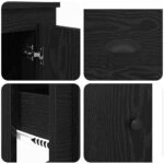 vidaXL Highboard so zásuvkou 3 pcs Čierny dub Kompozitné drevo – Obrázok 13