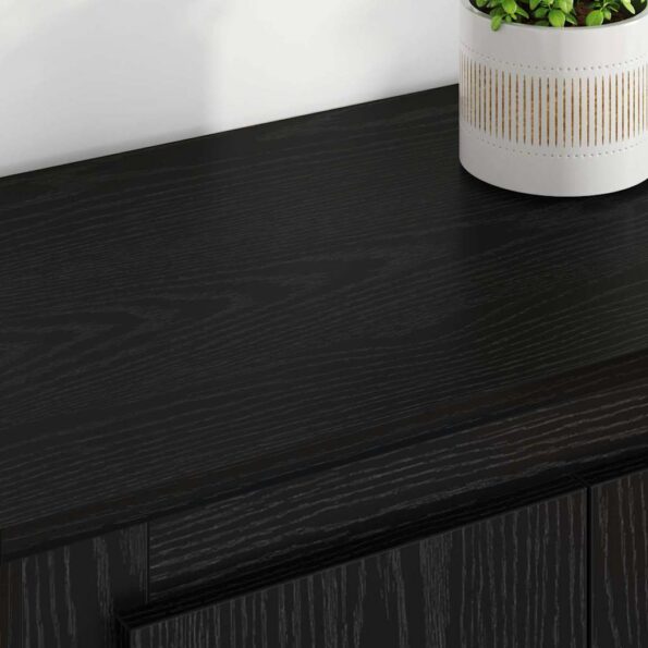 vidaXL Highboard so zásuvkou 3 pcs Čierny dub Kompozitné drevo – Obrázok 4