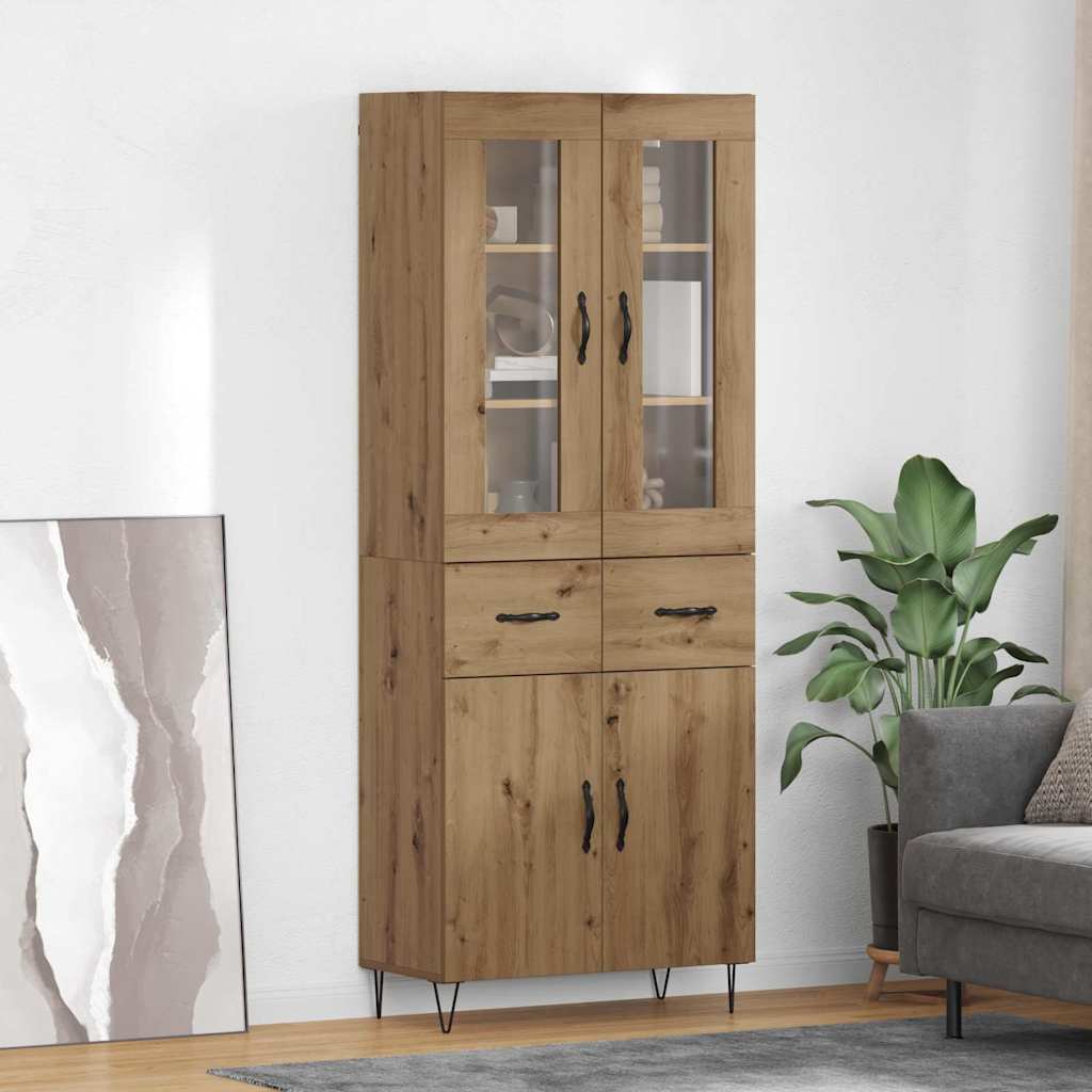 3402702_1.jpg vidaXL Highboard Remeselný dub 69,5 x 34 x 90 cm Kompozitné drevo – Obrázok 1