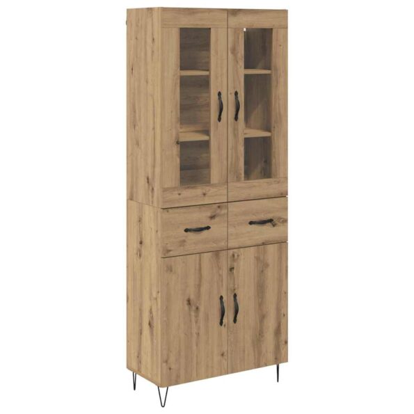 vidaXL Highboard Remeselný dub 69,5 x 34 x 90 cm Kompozitné drevo – Obrázok 2
