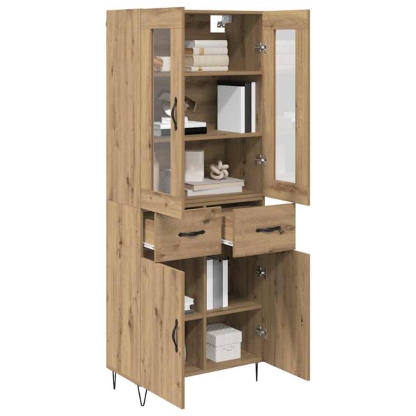 vidaXL Highboard Remeselný dub 69,5 x 34 x 90 cm Kompozitné drevo – Obrázok 3
