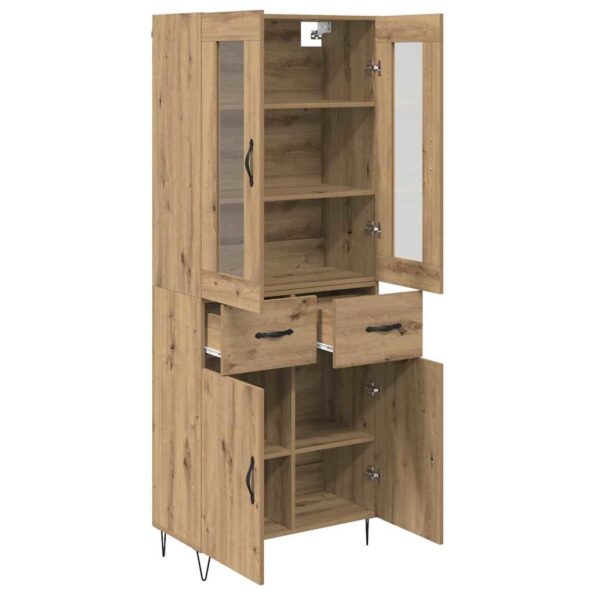 vidaXL Highboard Remeselný dub 69,5 x 34 x 90 cm Kompozitné drevo – Obrázok 5