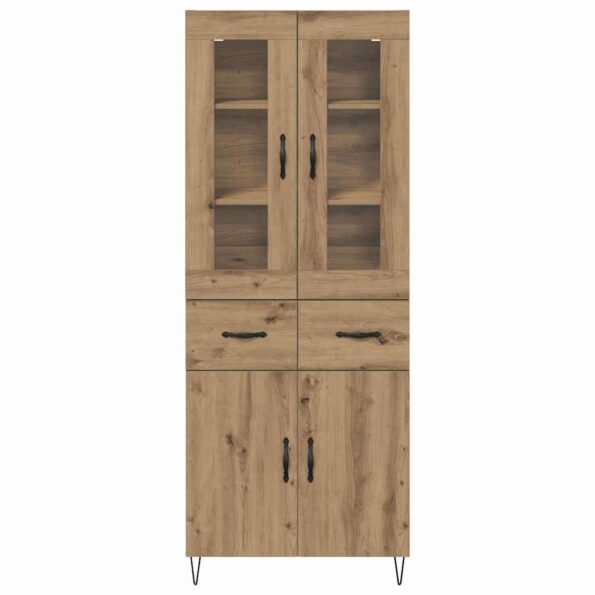 vidaXL Highboard Remeselný dub 69,5 x 34 x 90 cm Kompozitné drevo – Obrázok 8