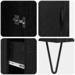 vidaXL Highboard Čierny dub 69,5 x 34 x 90 cm Kompozitné drevo – Obrázok 11