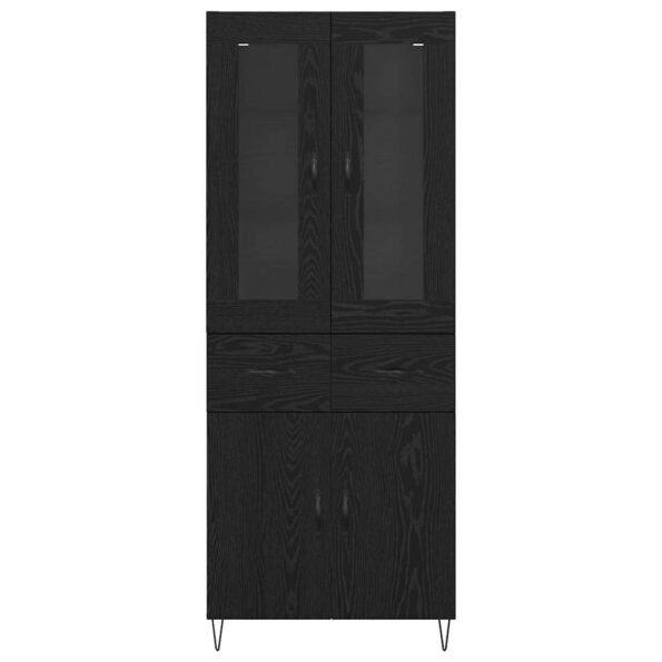 vidaXL Highboard Čierny dub 69,5 x 34 x 90 cm Kompozitné drevo – Obrázok 8