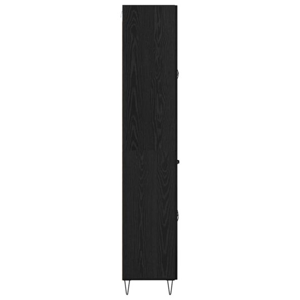 vidaXL Highboard Čierny dub 69,5 x 34 x 90 cm Kompozitné drevo – Obrázok 9