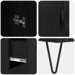 vidaXL Highboard Čierny dub 69,5 x 34 x 90 cm Kompozitné drevo – Obrázok 11