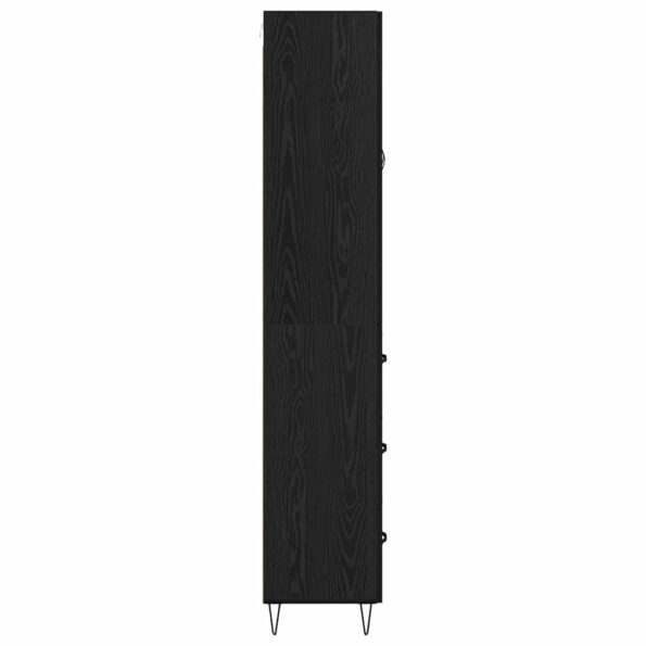 vidaXL Highboard Čierny dub 69,5 x 34 x 90 cm Kompozitné drevo – Obrázok 9