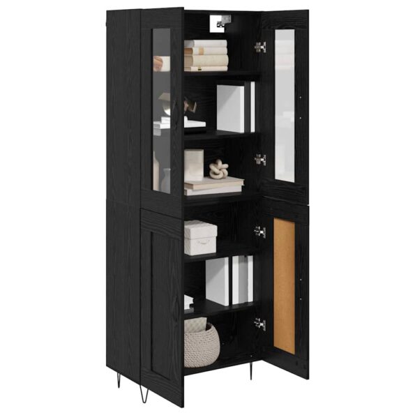 vidaXL Highboard Čierny dub 69,5 x 34 x 90 cm Kompozitné drevo – Obrázok 3