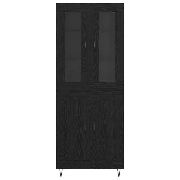 vidaXL Highboard Čierny dub 69,5 x 34 x 90 cm Kompozitné drevo – Obrázok 8