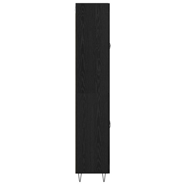vidaXL Highboard Čierny dub 69,5 x 34 x 90 cm Kompozitné drevo – Obrázok 9
