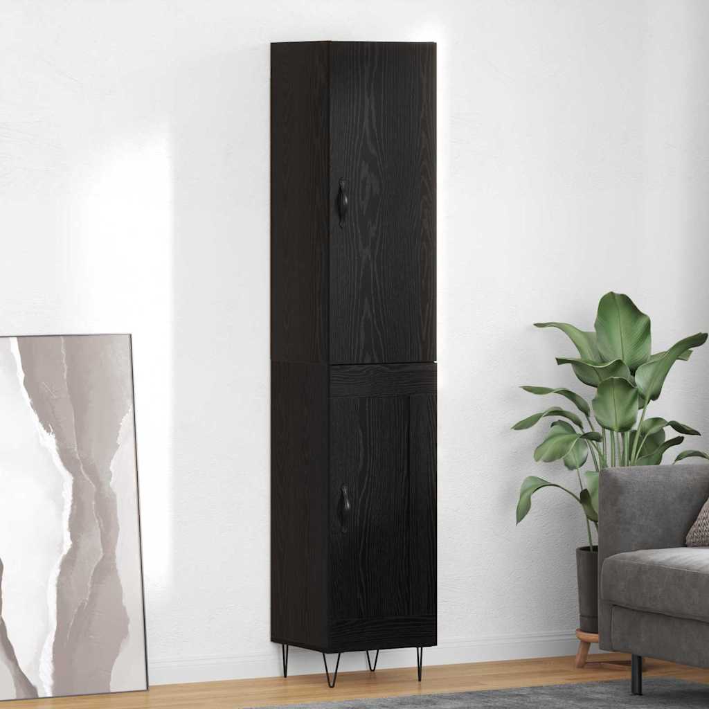 3402733_1.jpg vidaXL Highboard Čierny dub 34,5 x 34 x 90 cm Kompozitné drevo – Obrázok 1
