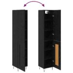 vidaXL Highboard Čierny dub 34,5 x 34 x 90 cm Kompozitné drevo – Obrázok 12