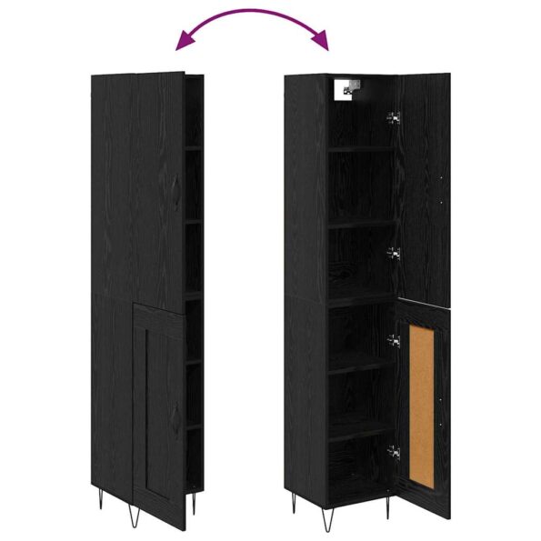 vidaXL Highboard Čierny dub 34,5 x 34 x 90 cm Kompozitné drevo – Obrázok 12