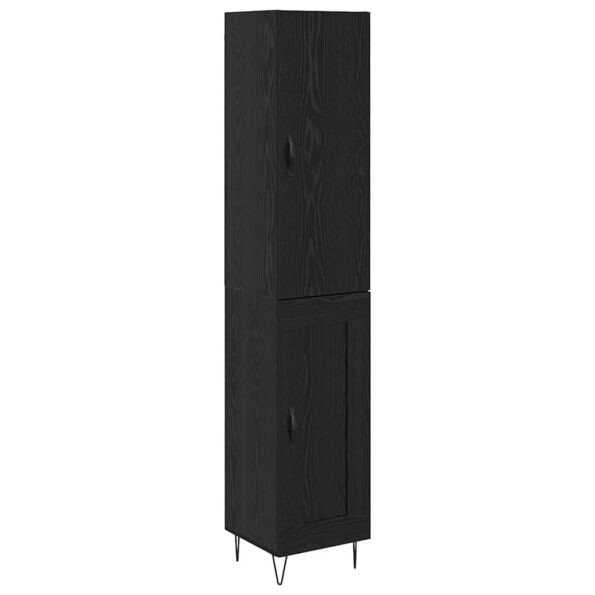 vidaXL Highboard Čierny dub 34,5 x 34 x 90 cm Kompozitné drevo – Obrázok 2