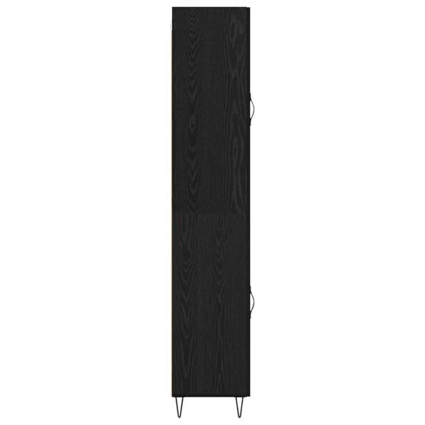 vidaXL Highboard Čierny dub 34,5 x 34 x 90 cm Kompozitné drevo – Obrázok 9