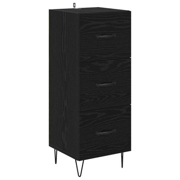 vidaXL Highboard Čierny dub 34,5 x 34 x 90 cm Kompozitné drevo – Obrázok 6