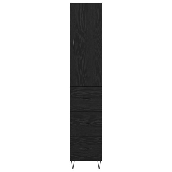 vidaXL Highboard Čierny dub 34,5 x 34 x 90 cm Kompozitné drevo – Obrázok 8
