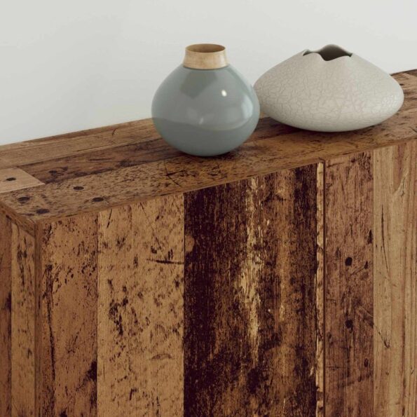 vidaXL Stenná jednotka pre TV 5 pcs Staré drevo Kompozitné drevo – Obrázok 4