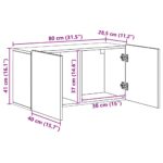 vidaXL TV nástenne jednotky Nástenný 5 pcs Čierny dub Kompozitné drevo – Obrázok 10