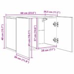 vidaXL TV nástenne jednotky Nástenný 5 pcs Čierny dub Kompozitné drevo – Obrázok 11