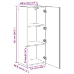 vidaXL TV nástenne jednotky Nástenný 5 pcs Čierny dub Kompozitné drevo – Obrázok 12